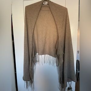 SOLD ❌ Nightcap 100% Cashmere Tan Shrug